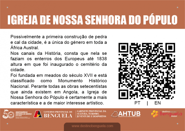 Benguela coloca placas informativas com QR Code nos seus monumentos